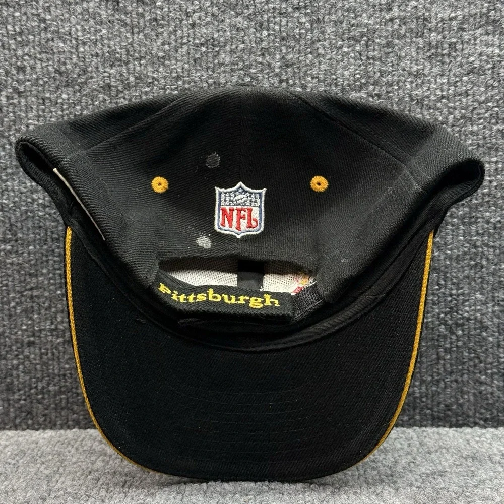 Vintage Steelers NFL‎ Pro Line Puma Baseball Cap Hat Black Pittsburgh 90s